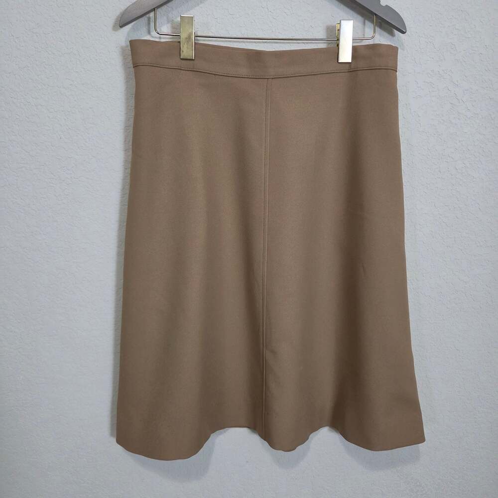 Vintage Skirt Montgomery Ward Womens 10 Brown A-Line Office Retro knee Length